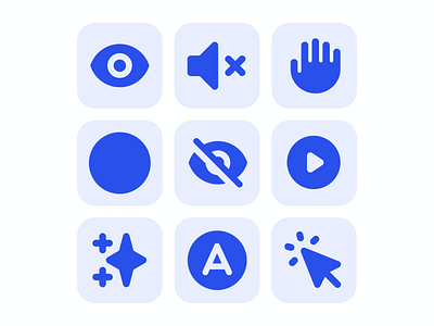 Accessibility Icons game graphic design icons illustration ux vector