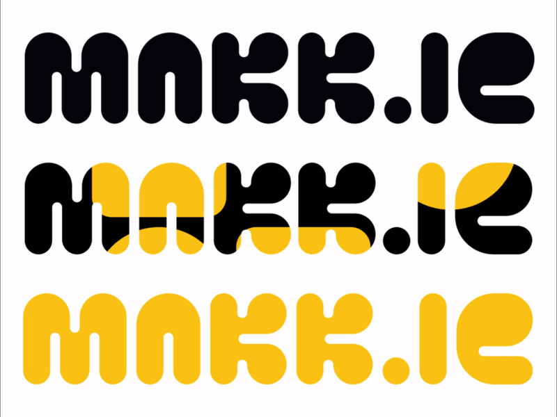 Logo design for makk.ie! branding custom type design font graphic design logo type typography yellow