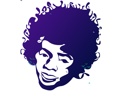 Afro abstract color colour illustrator portrait