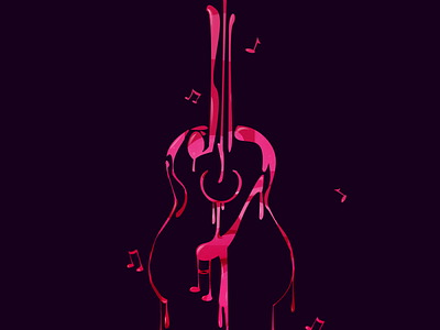 Guitar abstract color colour illustrator portrait