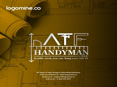 Handyman logo architecture logo artist banner branding business logo company logo construction logo creative design graphic design graphic design handyman logo illustration illustrator logo logo design logomaker logomine minimal packaging