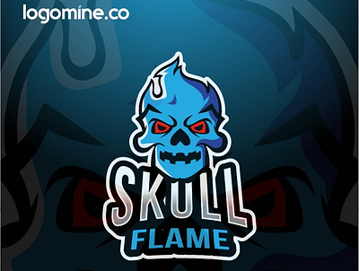 Skull fire logo brand identity branding character design design design illustration fire logo graphic design illustration illustrator logo design logomaker logomine logos mascot logo premium design premium mockup skull art skull logo template vector