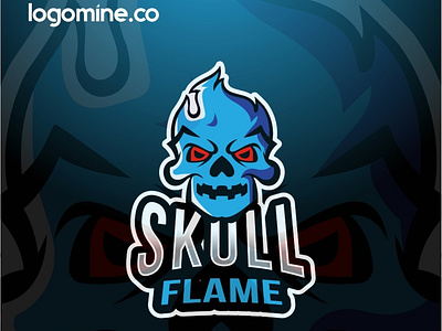 Skull fire logo