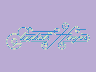 Elizabeth lettering logo logotype script