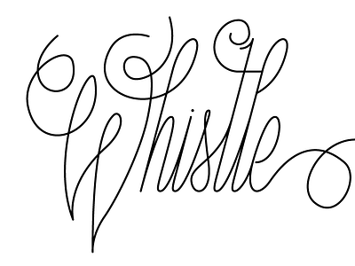 Whimsical Whistle lettering script whimsical