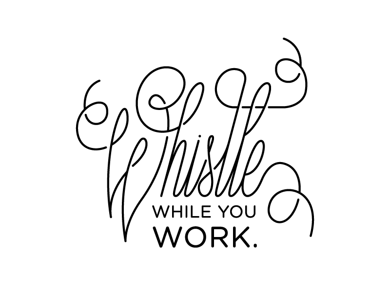 Whistle While You Work - [GIF] beer custom type hustle icon iconography lettering work