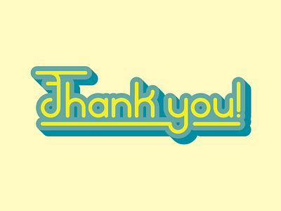 Thank You custom lettering thank you type