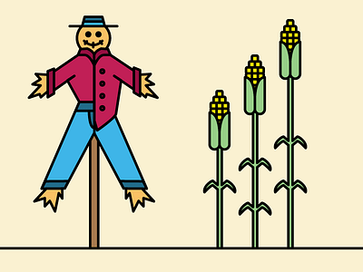 Scarecrow halloween illustration. scarecrow