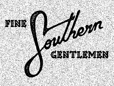 Fine Southern Gentlemen hand lettering typography wall painting