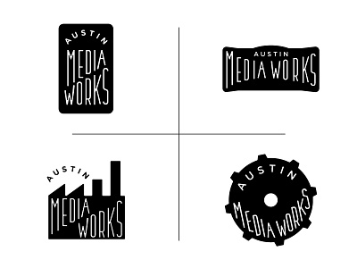 AMW Options austin brand branding factory foundry logo mark media mockup typography