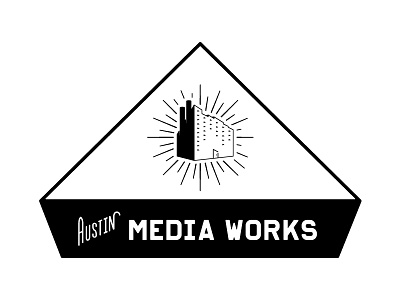 AMW Round 2 austin brand branding factory foundry logo mark media mockup typography