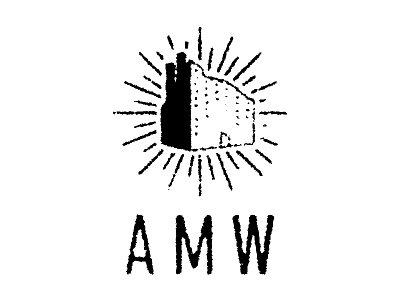 AMW Secondary Mark austin brand branding factory foundry logo mark media mockup typography