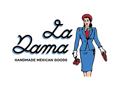 La Dama branding identity lettering