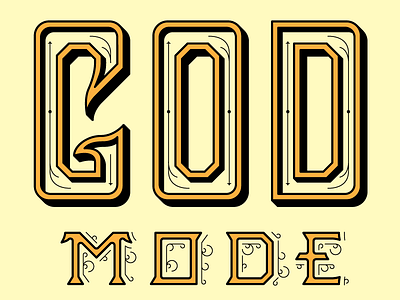 God Mode Progress beverage branding energy drink hand lettering lettering logo logotype