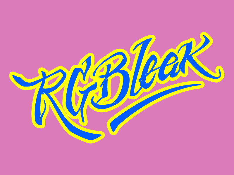 RGBleak brush calligraphy hand lettering lettering marker