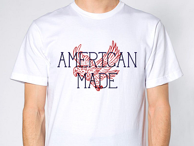 'Merica america custom type eagle illo illustration lettering usa