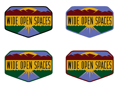 Wide Open Spaces Badge badge fishing hunting outdoor outfitter