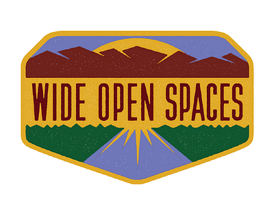 Wide Open Spaces Badge Dirty