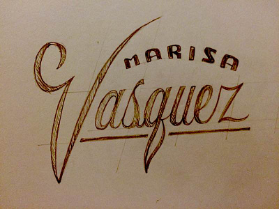 Marisa branding handlettering handmade type lettering logo script typography