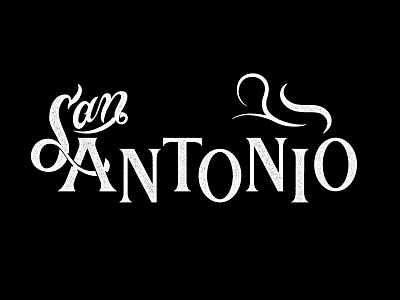 San Antonio handlettering handmade type lettering san antonio texas tshirt typography