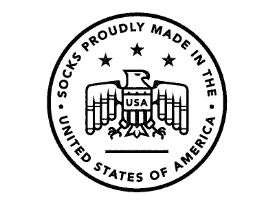 Sock Eagle america eagle illustration lockup made in america made in usa socks textiles