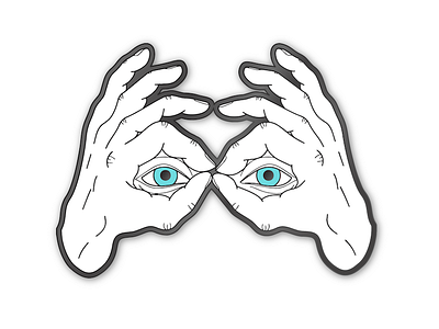 Peekaboo enamel enamelpin eyes hands peekaboo pin