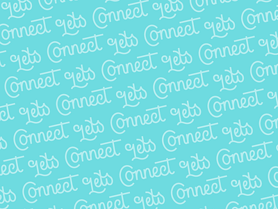 Lets Connect connect lettering pattern sticker type