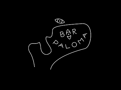 Bar Paloma bar guernica identity logo neon restaurant signage spanish tapas