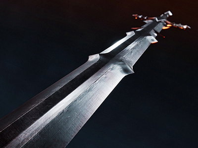 Nazgul Greatsword 3d 3d art 3d prop 3dmodel 3dmodeling blender blender3d game art game asset game prop game ready prop art prop design render rendered substance painter sword swords unreal unreal engine 4