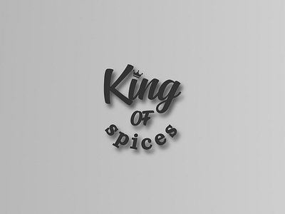 King of Spices logo black branding calligraphy dark design logo logo design logos minimal product product design simple spice vector