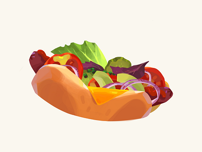 hot dog food hotdog illustraion sausage