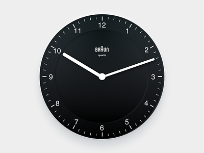 Braun Wall Clock braun clock dieter rams german icon illustration wall watch