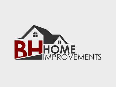 BH Home Improvements branding design illustration logo vector