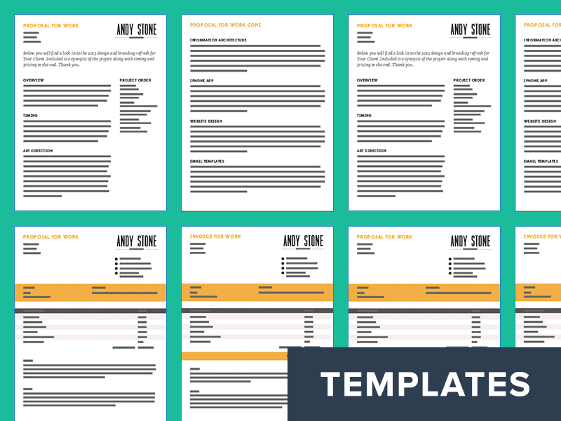 Invoice And Proposal Templates by Andy Stone on Dribbble