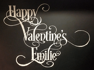 Chalk Art — Happy Valentine's Emilie