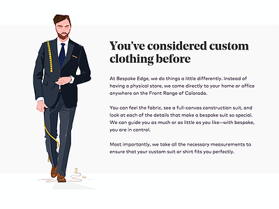 Bespoke Edge Illustration bespoke custom mens suits tailor