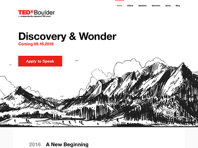 New TEDxBoulder Site Design boulder helvetica minimal sketch ted tedx