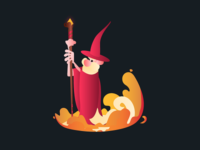 Wizard adobe ilustrator cartoon character game illustration mage magic sticker vector wizard