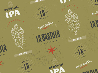 La Bastilla Cerveceria beer beer branding beer can branding brewery brewery branding brewery logo bullion design illustration logo