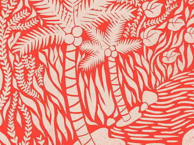 Itacaré #2 illustration jungle palms puebla