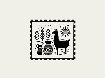 Stamp Purmamarca illustration puebla stamp stamp design