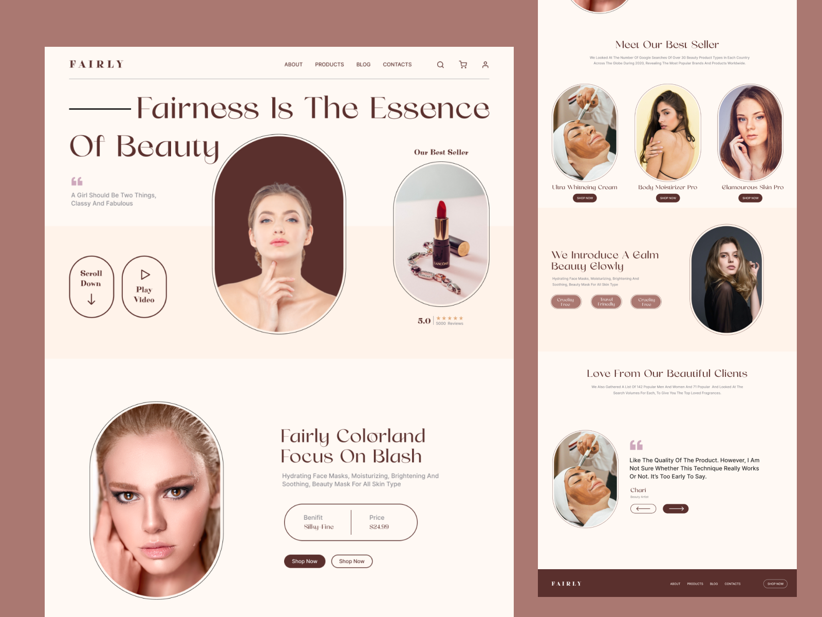 Beauty products website UI design by GM SALAUDDIN SURUJ on Dribbble
