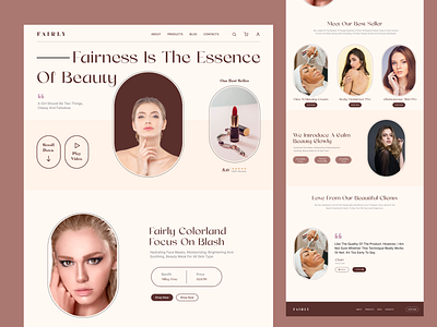 Beauty products website UI design beauty beauty website branding illustration inspiration logo product design products t shirt design typography ui ui design uiux user interface website website design