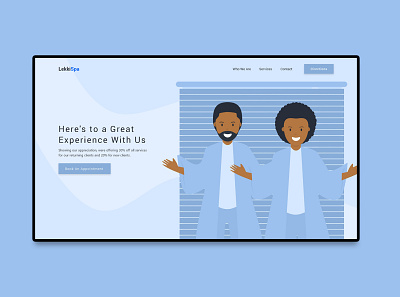 LekkiSpa Landing design illustration landing design landing page landing page concept ui ui deisgn ui designer website