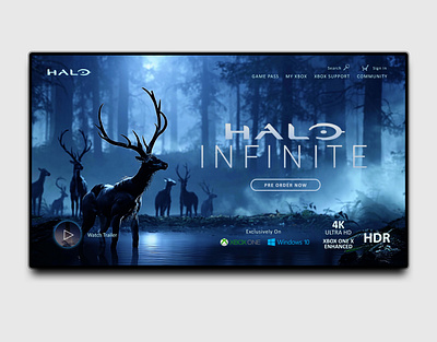 Halo Infinite Landing Page Sample UI design landing design landing page landing page concept ui ui deisgn ui designer web website