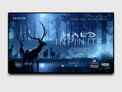 Halo Infinite Landing Page Sample UI