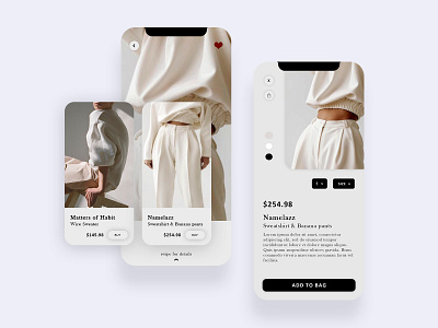 Clothing Sore App - Product Interaction