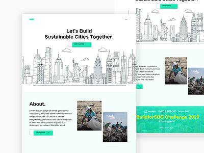 BuildSDG - Facebook Andela #BuildSDG challenge adobe xd buildsdg cities clean design facebook flat illustration illustration art interface line art minimal simple ui uiux ux web website