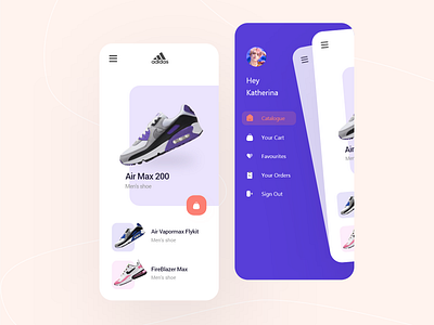 Addidas shopping app - Ecommerce app UI Kit