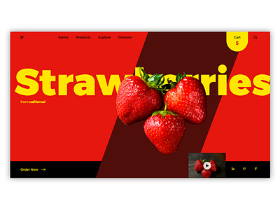 Ecommerce website design for strawberry farm in california adobe xd agriculture agriculture business consulting clean design ecommerce ecommerce design ecommerce shop flat minimal red simple simple clean interface simple design ui uiux ux web website